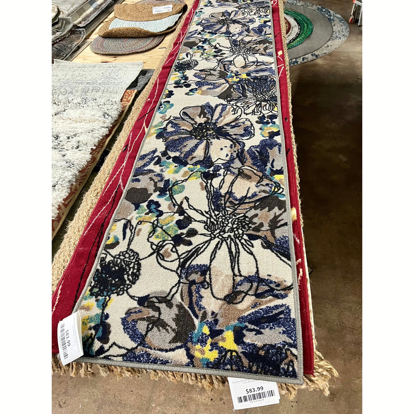 Dichiera Floral Ivory/Cream Area Rug, Rug Size: Runner 2' X 10'