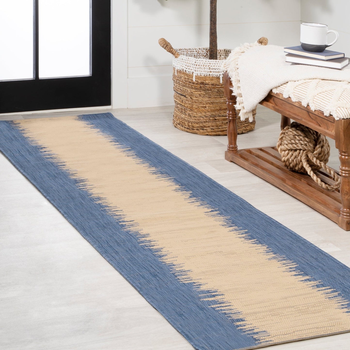 Tavira Modern Strie' Indoor/Outdoor Area Rug - Rugs