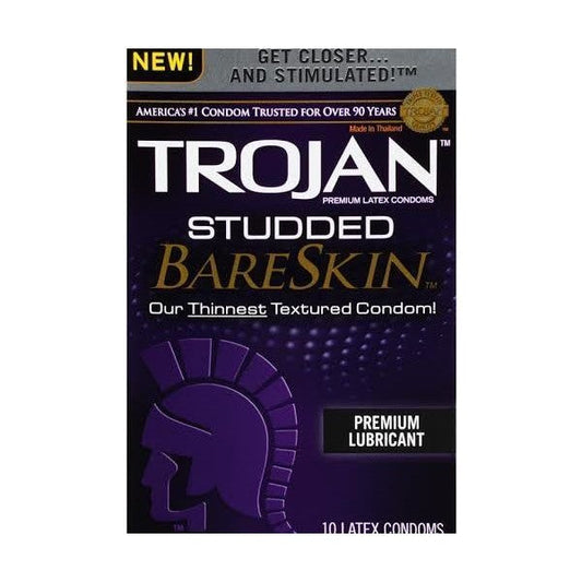 Trojan Studded Bareskin 10 Pack