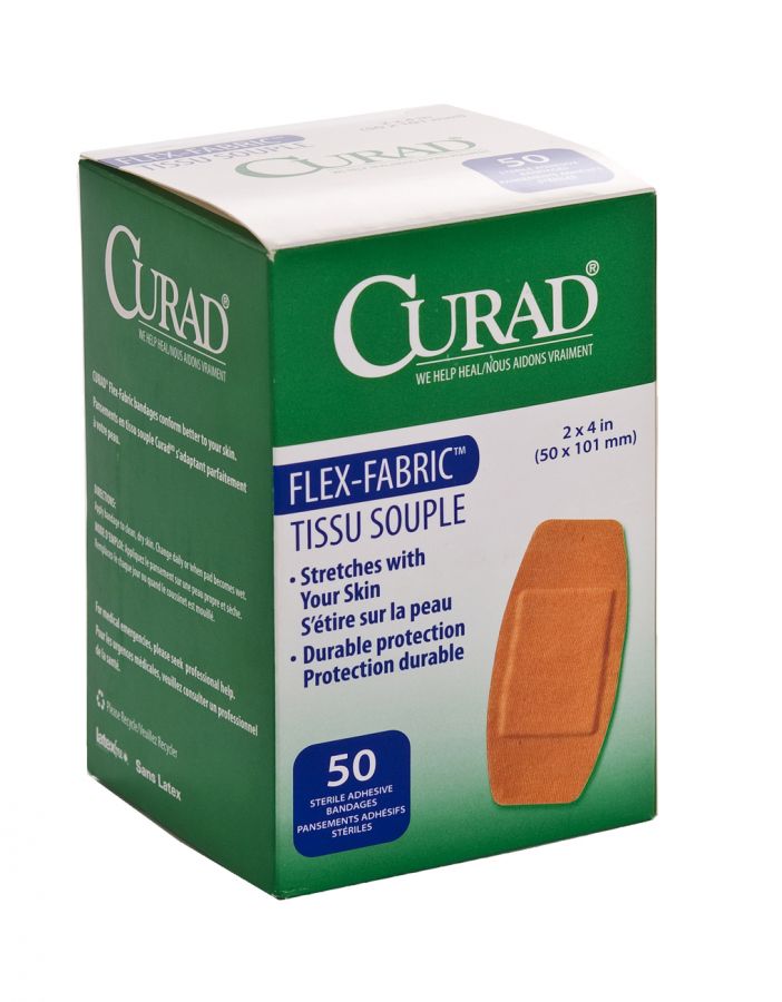 CURAD Fabric Adhesive Bandages Natural, Box of 50 (4 Pack) 59729593