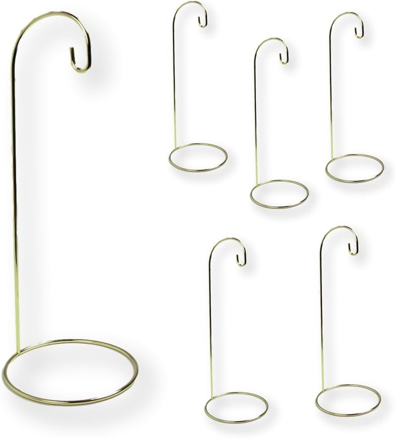 BANBERRY DESIGNS Gold Ornament Stands - Set of 3 Large 11-Inch Ornament Holders - Gold Christmas Display Stands Home & Garden > Decor > Seasonal & Holiday Decorations Banberry Designs 6