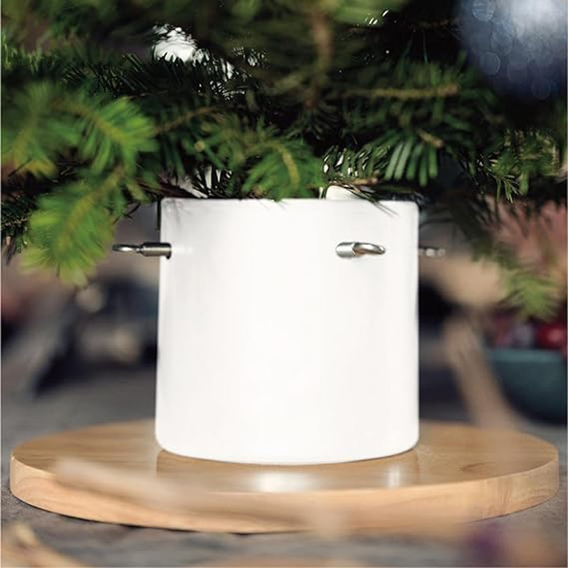Christmas Tree Stands for 5Ft Tabletop Modern Christmas Small Tree Mini Christmas Tree Holder Xmas Tree Decoration (Moonlight,Silver) Home & Garden > Decor > Seasonal & Holiday Decorations Tree Nest White Medium