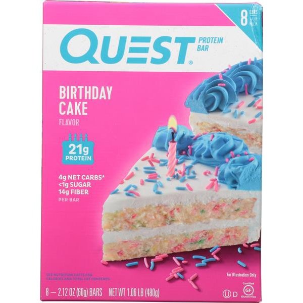 Quest Protein Bar, Birthday Cake Flavor, Value Pack