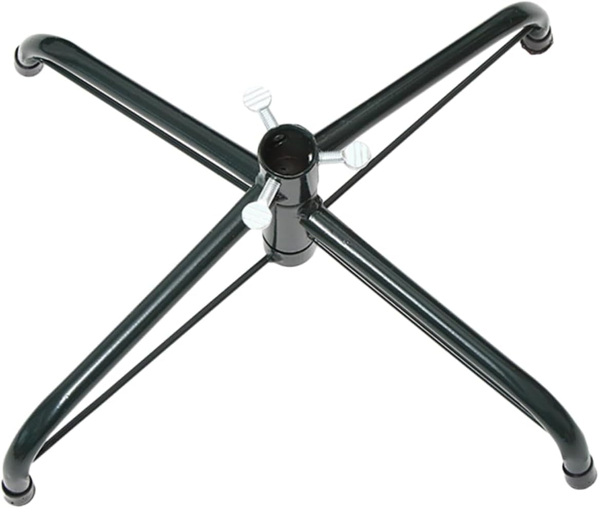 Anneome Christmas Tree Base Rotating Tripod Adjustable Stand Greenery Decor Metal Christmas Tree Stand Christmas Tree Stand for Artificial Trees Christmas Tree Rotating Base Green Fold