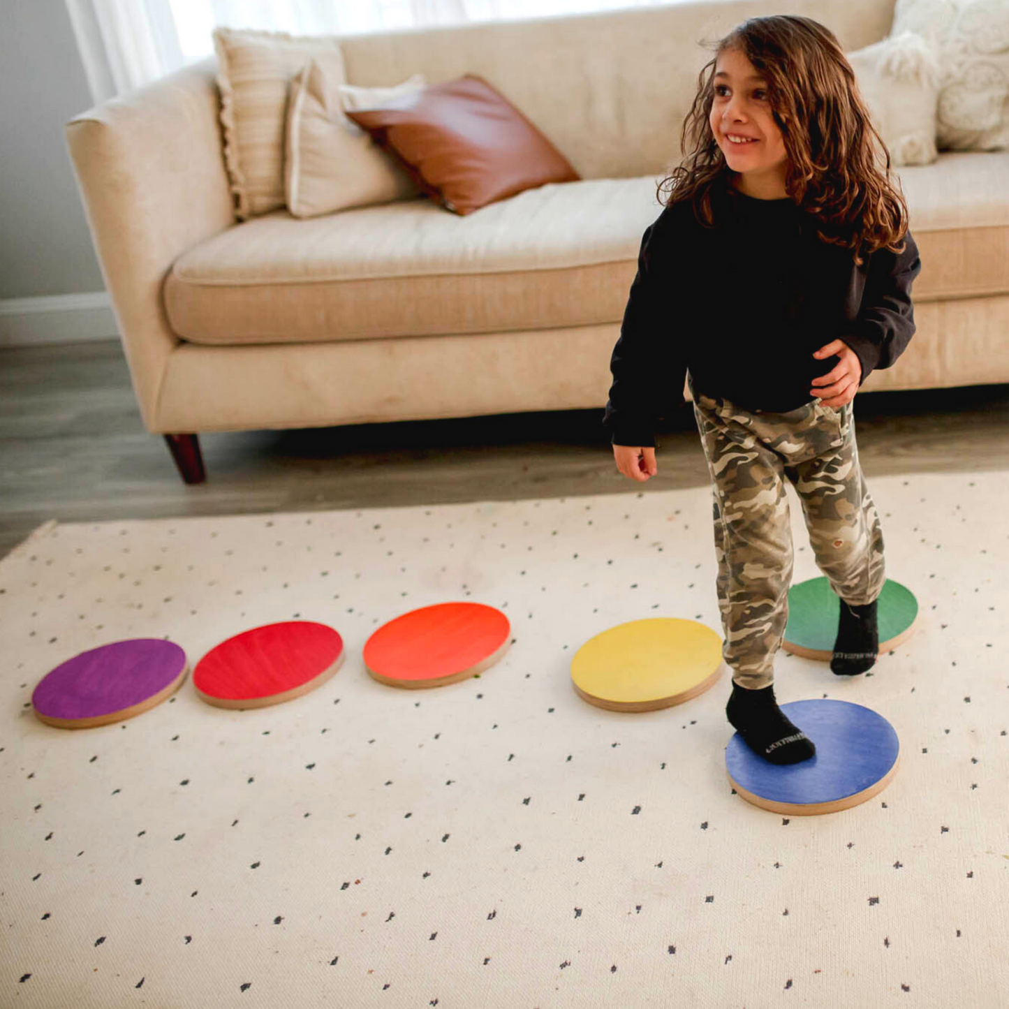 Bunny Hopkins Stepping Stones | Rainbow