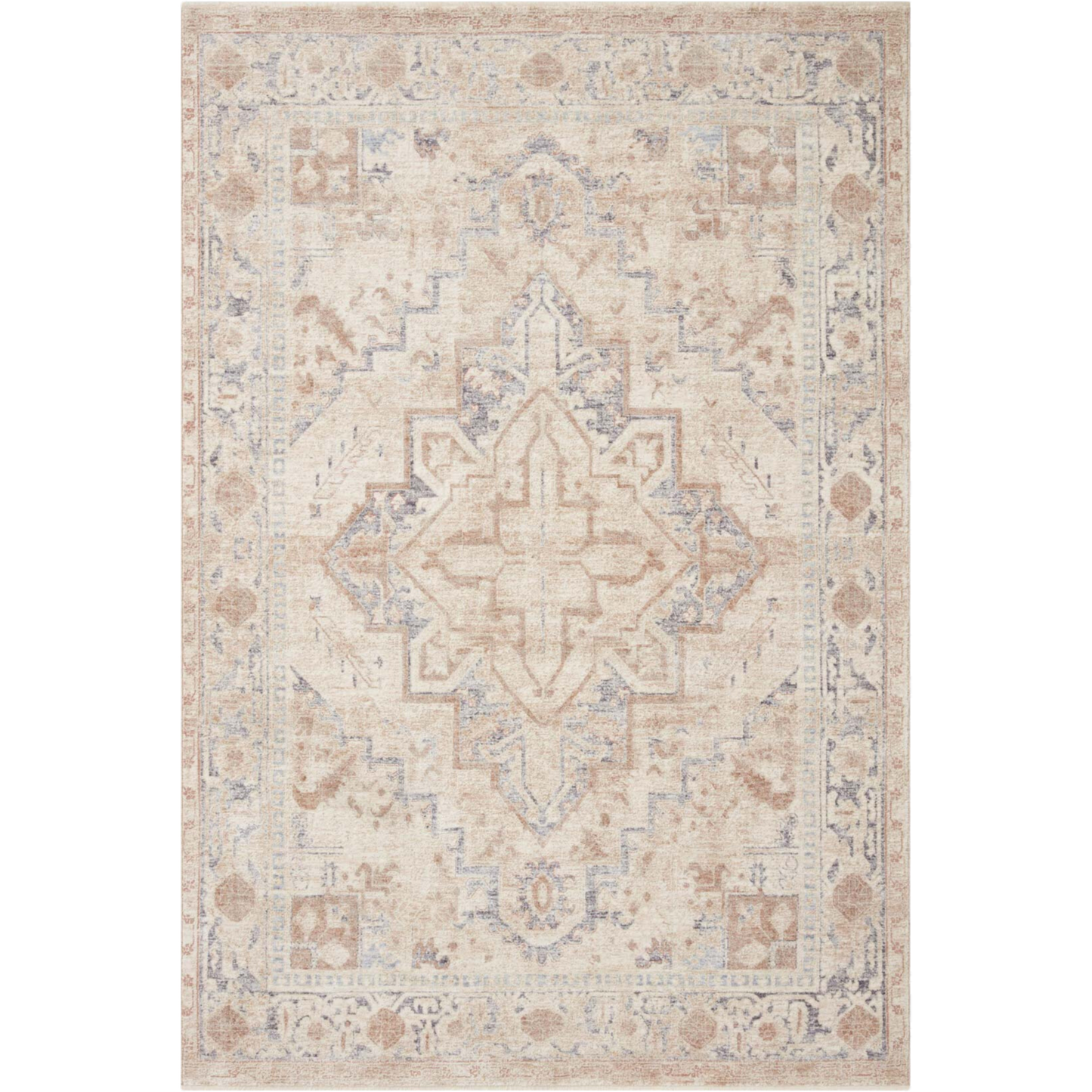 Carlisle Beige / Slate  Rug | Magnolia Home by Joanna Gaines x Loloi