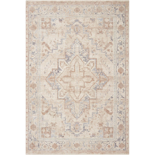 Carlisle Beige / Slate  Rug | Magnolia Home by Joanna Gaines x Loloi