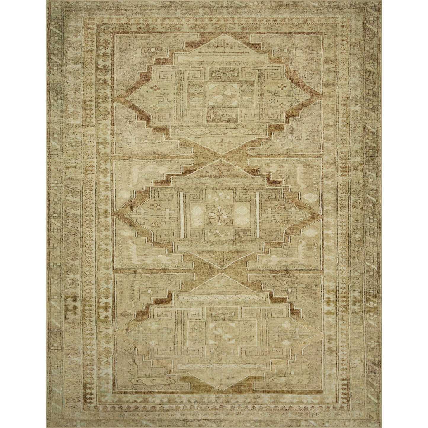 Sinclair Khaki / Tobacco  Rug | Magnolia Home by Joanna Gaines x Loloi