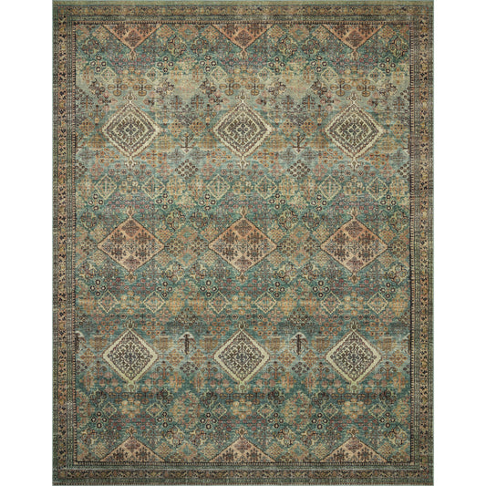 Sinclair Turquoise / Multi  Rug | Magnolia Home by Joanna Gaines x Loloi