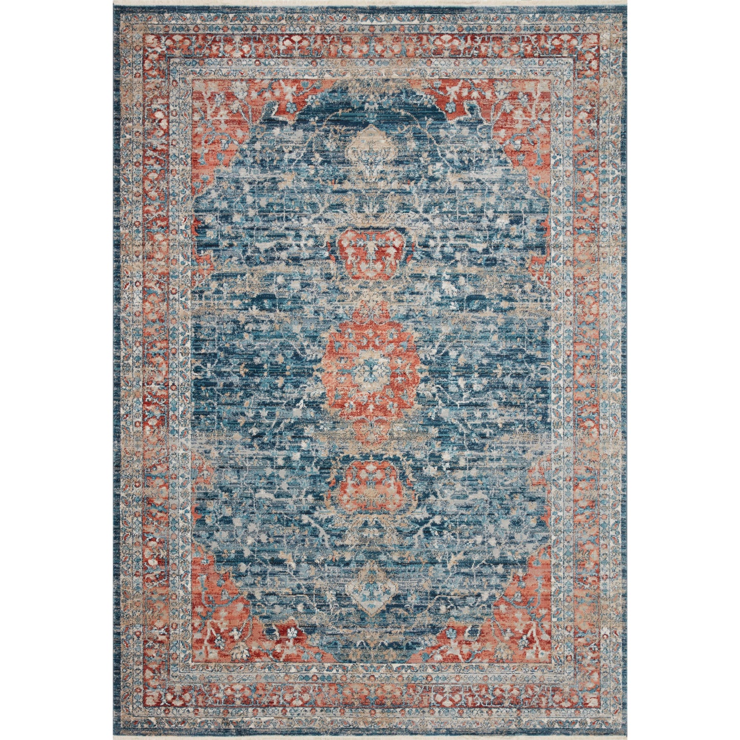 Elise Navy / Red  Rug | Magnolia Home by Joanna Gaines x Loloi