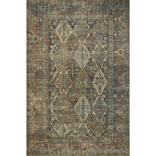 Banks Spice / Blue  Rug | Magnolia Home by Joanna Gaines x Loloi