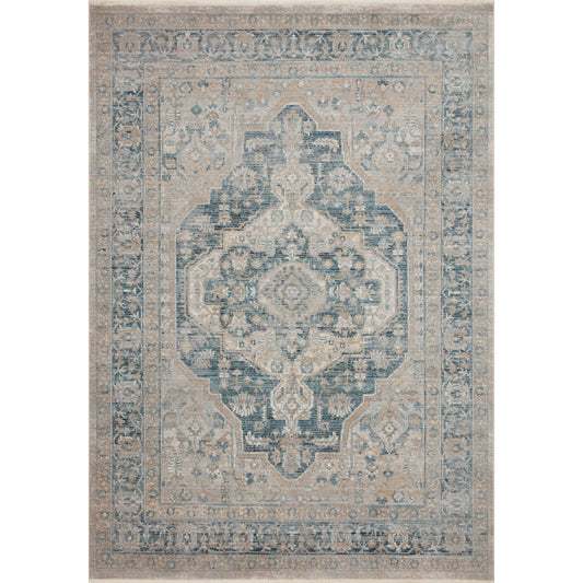 Elise Neutral / Blue  Rug | Magnolia Home by Joanna Gaines x Loloi