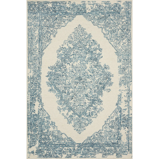 Annie White / Blue  Rug | Magnolia Home by Joanna Gaines x Loloi