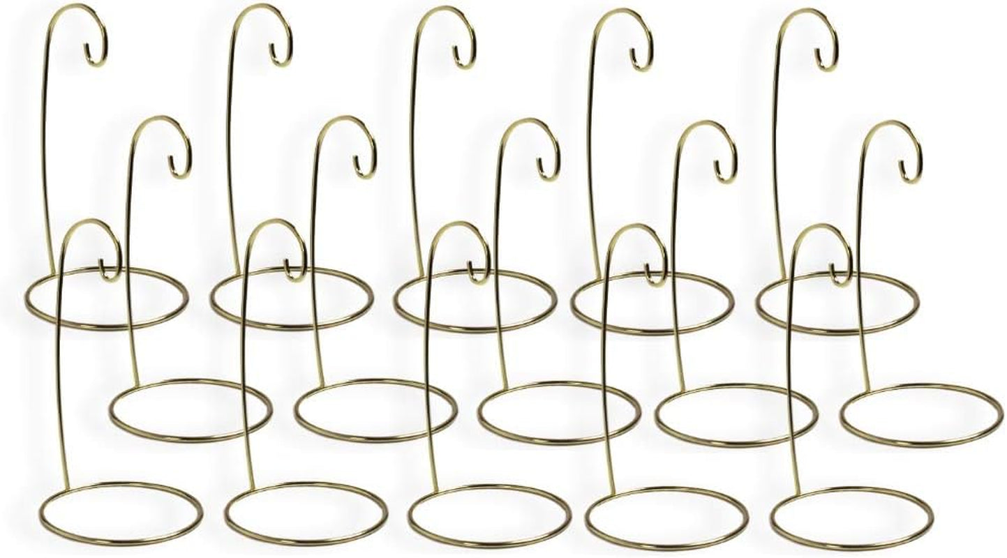 BANBERRY DESIGNS Christmas Ornament Stand - Set of 5 Gold Metal Wire Ornament Stands - Display Holder - 7" H Home & Garden > Decor > Seasonal & Holiday Decorations Banberry Designs 15 Pack