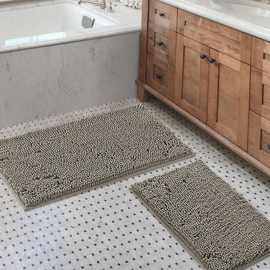 Chenille Bath Rug Set PVC Backing 20" x 32" & 17" x 24"