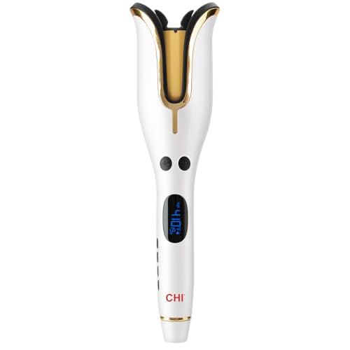 CHI Spin N Curl 1" Ceramic Rotating Curler In White, 1 Pound. Ideal for Shoulder-Length Hair between 6-16�?inches.