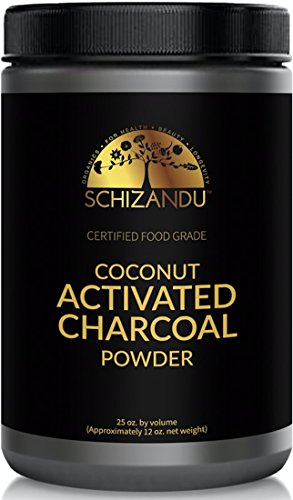 Coconut Charcoal Powder by Schizandu Organics, Vegan 100% | Supports Skin, Body, Teeth Whitening, Digestive Health & May Alleviate Bloating/Gas