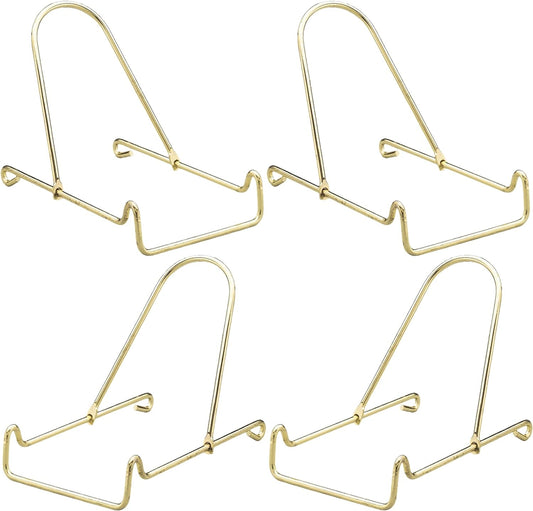 Adjustable Easels - Smooth Brass Metal Sliding Easels - Set of 12 - Gold Plate Stand - Picture Display - Bowl Holder Home & Garden > Decor > Seasonal & Holiday Decorations Banberry Designs 4