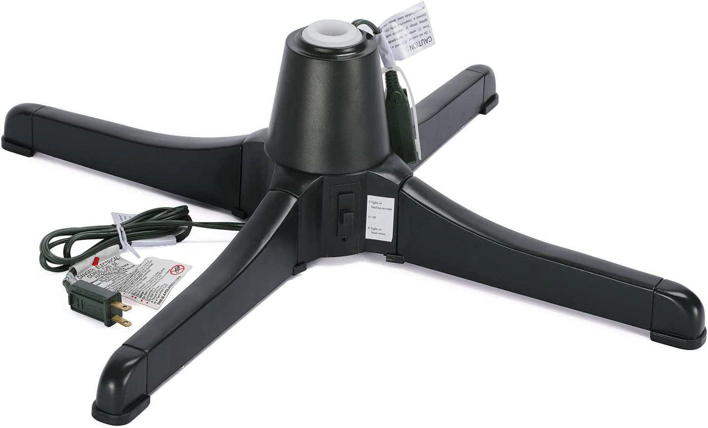 EZCHEER Christmas Tree Stand 360-Degree Rotating Adjustable Tree Stand for up to 7.5Ft Tall & 80Lbs Artificial Tree, 3 Adjustable Settings (Green)