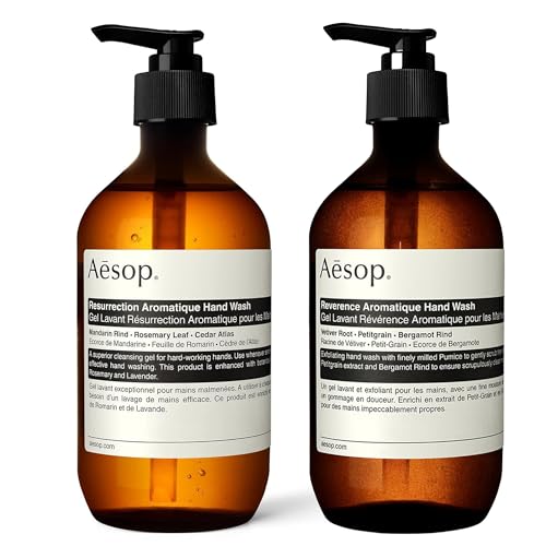 Aesop Reverence and Resurrection Aromatique Hand Wash Set | Gently Cleanses, Exfoliates, and Leaves Hands Smooth, Purified, and Refreshed | Set of 2 (16.9 Oz)