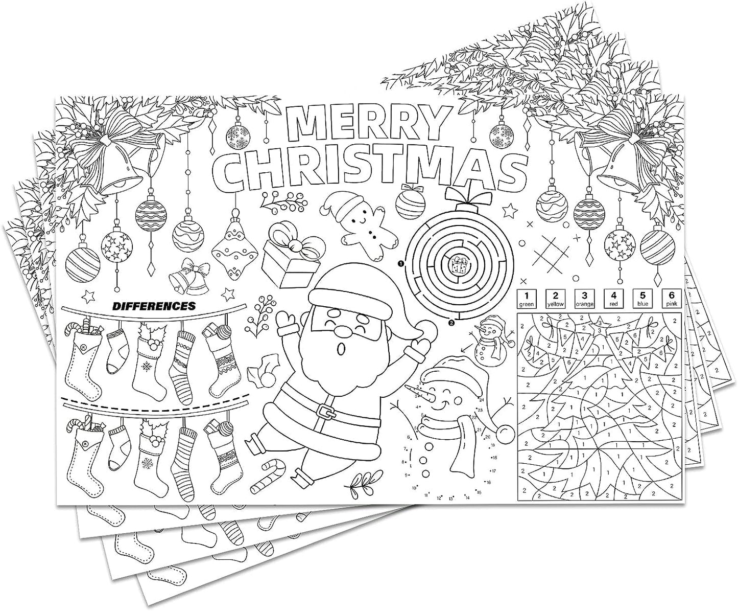 Disposable Fall Thanksgiving Place Mats for Kids 12 Pack Tom Turkey Paper Place Mat 11”X 17” Turkey Thanksgiving Day Table Mat Sheets for Autumn Children School Party Decor Home & Garden > Decor > Seasonal & Holiday Decorations Gatherfun Christmas