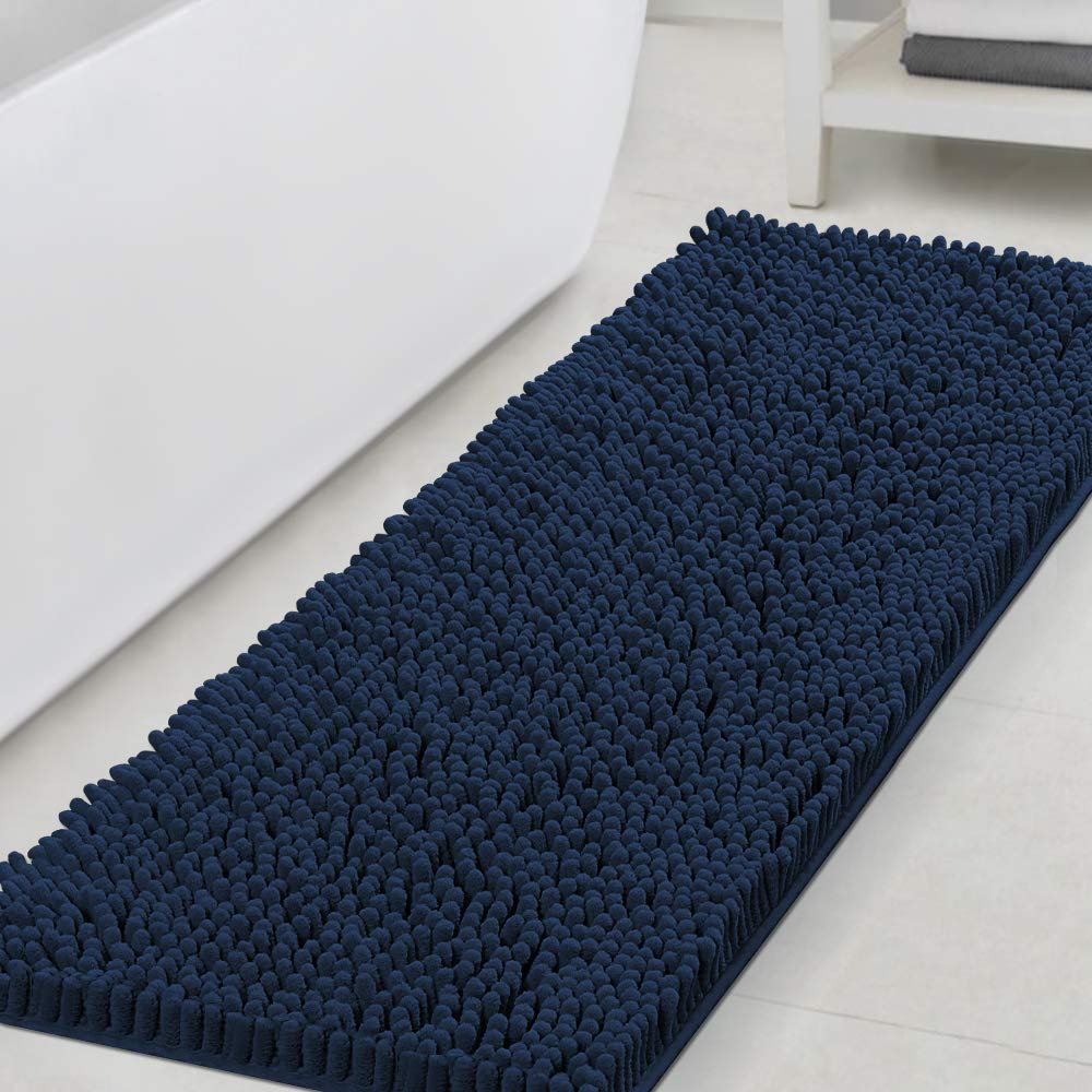 PrimeBeau Luxury Chenille U Shaped Bathroom Rug -Absorbent,Washable,Dry Fast Area Carpet Mats 1 Piece