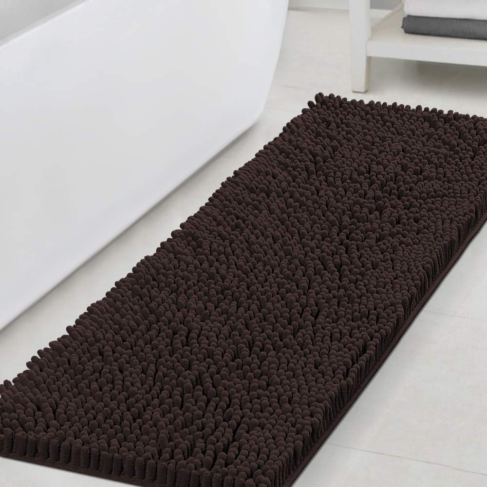 PrimeBeau Luxury Chenille U Shaped Bathroom Rug -Absorbent,Washable,Dry Fast Area Carpet Mats 1 Piece