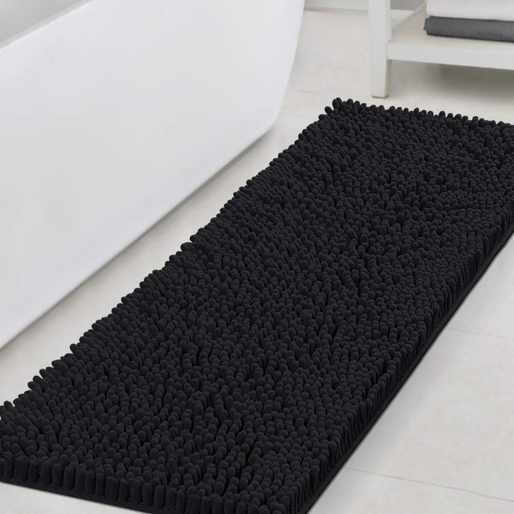 PrimeBeau Luxury Chenille U Shaped Bathroom Rug -Absorbent,Washable,Dry Fast Area Carpet Mats 1 Piece