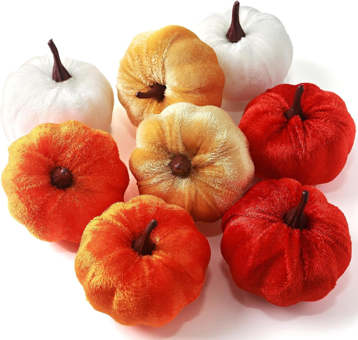 Domestar 50 PCS Thanksgiving Artificial Pumpkins and Gourds Set, 8 PCS Fake Pumpkins, 12 PCS Pinecones and Acorns, 30 PCS Fake Maple Leaves Fall Wedding Tables Centerpieces Home & Garden > Decor > Seasonal & Holiday Decorations DomeStar Color-9