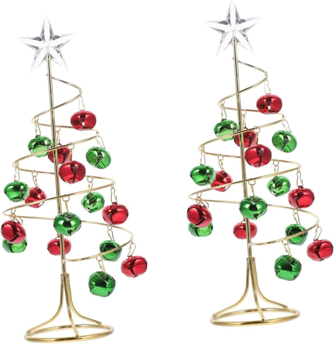 HOMSFOU 3 Pcs Desktop Christmas Tree Artificial Bonsai Miniture Decoration Crystal Display Stand Holiday Tabletop Trees Ornament Display Stand Glitter Xmas Tree Iron, Plastic Golden Window Home & Garden > Decor > Seasonal & Holiday Decorations HOMSFOU Goldenx2Pcs 27X10X10Cmx2Pcs
