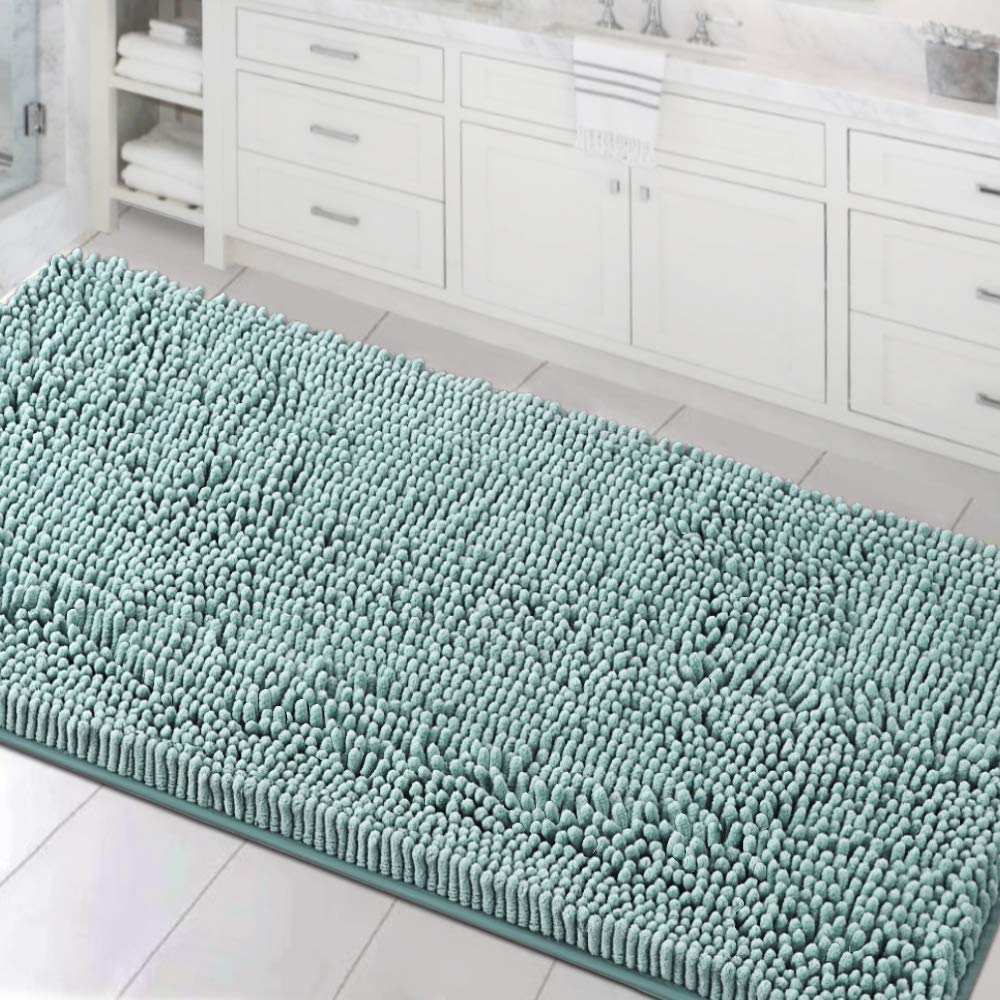 PrimeBeau Luxury Chenille U Shaped Bathroom Rug -Absorbent,Washable,Dry Fast Area Carpet Mats 1 Piece