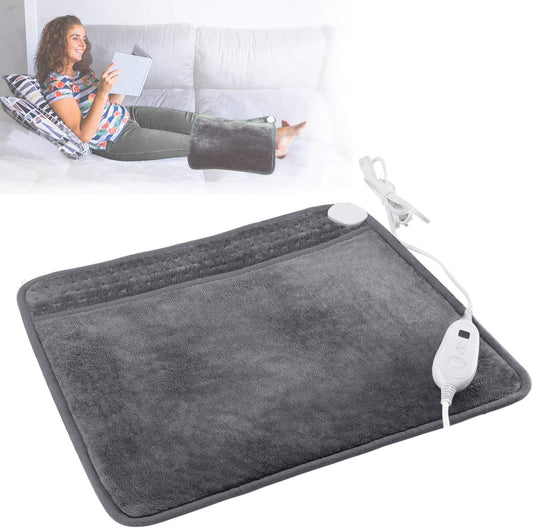 Heated Foot Warmers, 20"x24" Electric Pad w/ 6 Heat Settings, Overheating Protection, Gray