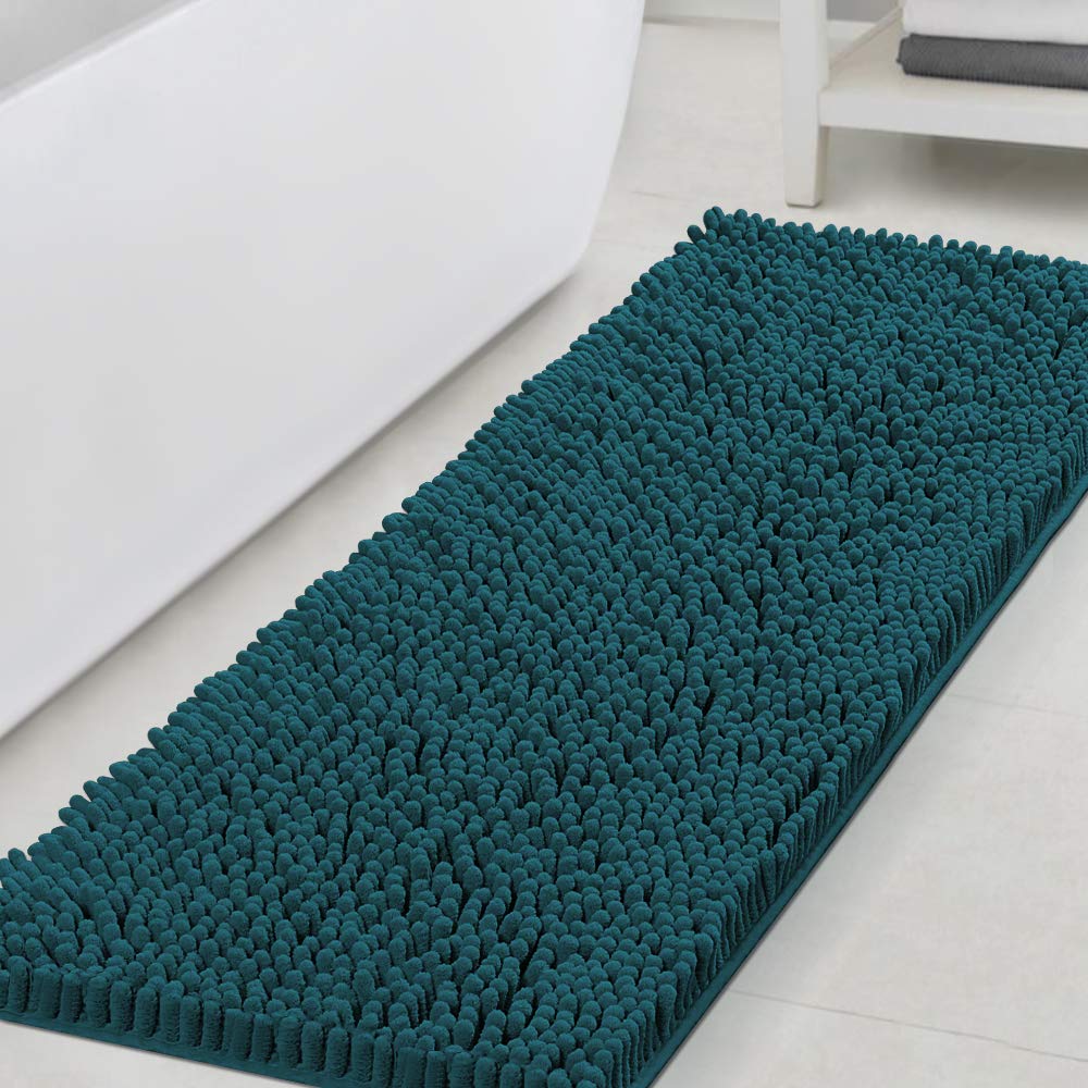 PrimeBeau Luxury Chenille U Shaped Bathroom Rug -Absorbent,Washable,Dry Fast Area Carpet Mats 1 Piece
