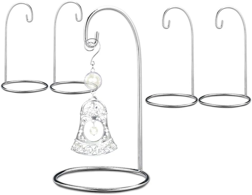 BANBERRY DESIGNS Ornament Display Stand - Set of 10 Silver Christmas Holders - Chrome Finished Metal 7-Inch Tall - Air Plant and Terrarium Stands Home & Garden > Decor > Seasonal & Holiday Decorations Banberry Designs 5 Pack