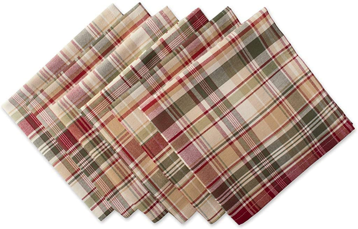 DII Give Thanks Plaid Fall Table Decor, Autumn & Thanksgiving Tabletop Linens, 60X104 Rectangle Tablecloth Home & Garden > Decor > Seasonal & Holiday Decorations DII Square Napkin Set, 20X20"