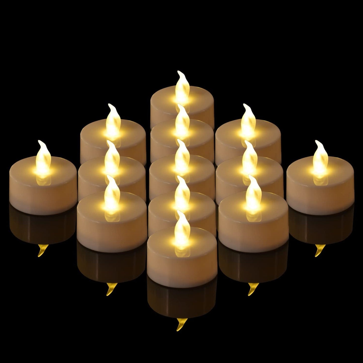 Brigle Tea Lights, Flameless LED Candles Flickering Warm Yellow 200 Hours Battery-Powered Tea Light Candle Ideal for Party, Wedding, Birthday, Gifts and Home Decoration (24 Pack Warm Yellow) Home & Garden > Decor > Seasonal & Holiday Decorations Brigle 100 Pack Warm Yellow