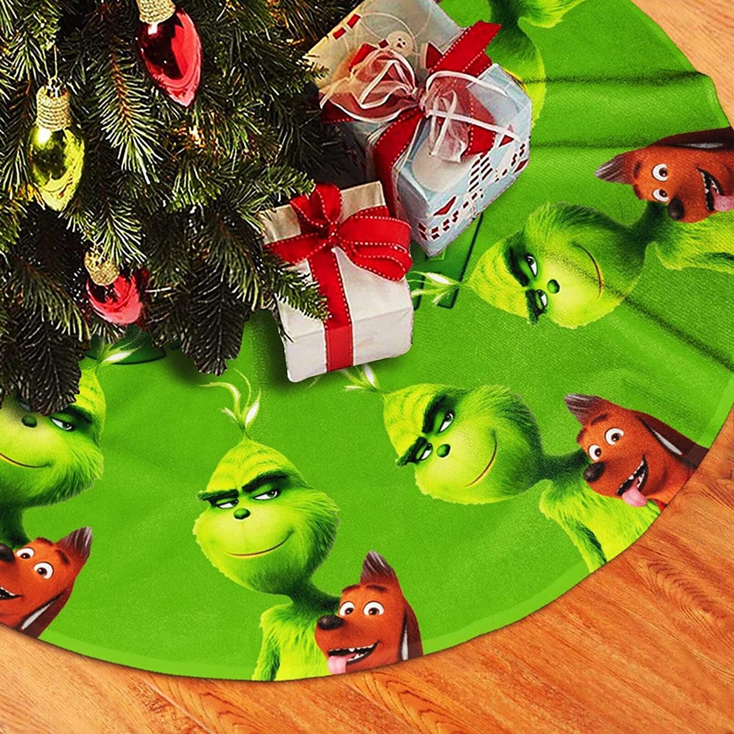 Christmas Tree Skirt 36 Inch Christmas Tree Decorations Xmas Tree Skirt for Christmas Tree Skirts Home & Garden > Decor > Seasonal & Holiday Decorations DKUVGRE Sq001 36"