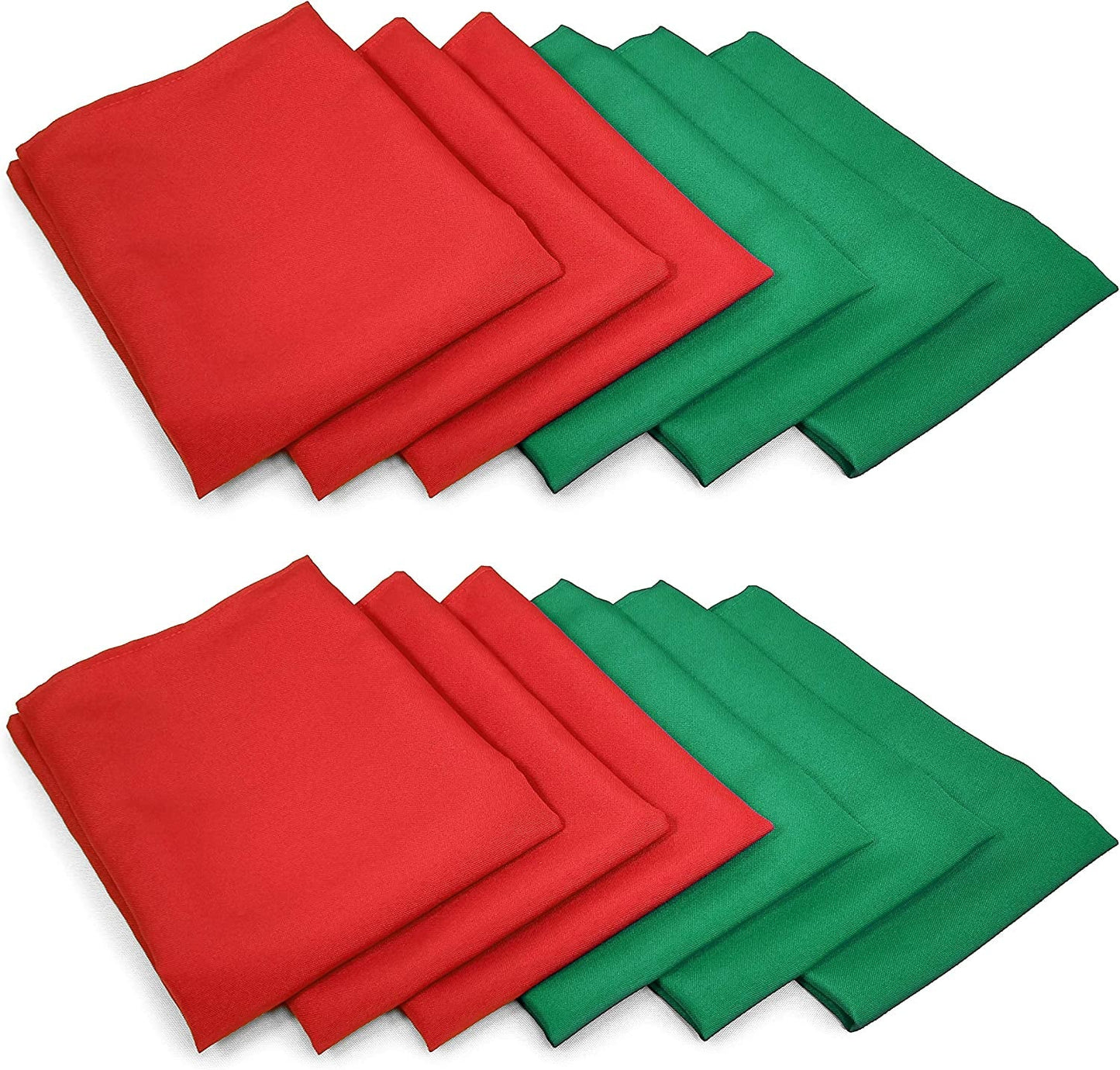 Tablelinensforless Thanksgiving/Fall Cloth Napkin Sets (12 Pack, Gold/Burnt Orange/Red) Home & Garden > Decor > Seasonal & Holiday Decorations TableLinensforLess Christmas Red/Green 12