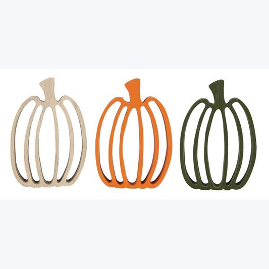 Wood Fall Harmony Tabletop Pumpkins Decor
