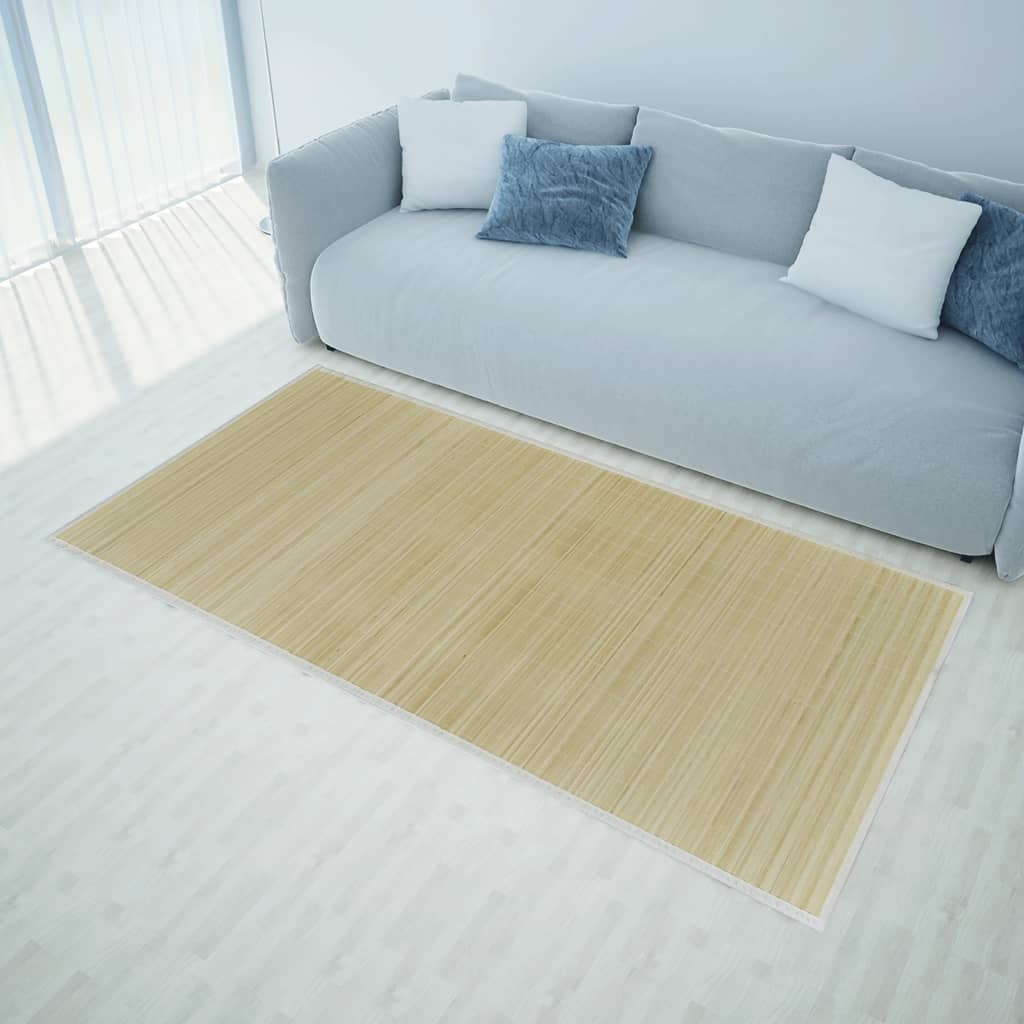 Rectangular Natural Bamboo Rug