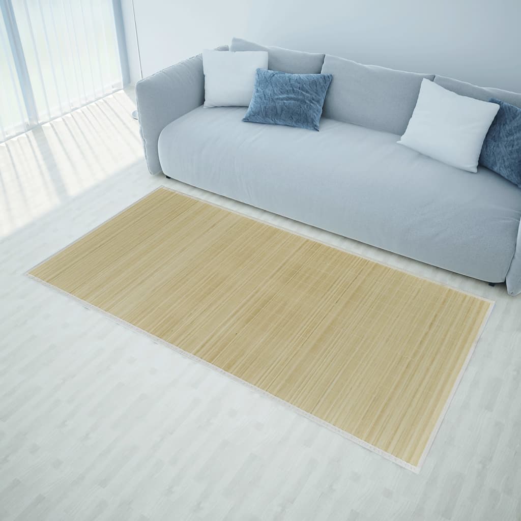 Rectangular Natural Bamboo Rug
