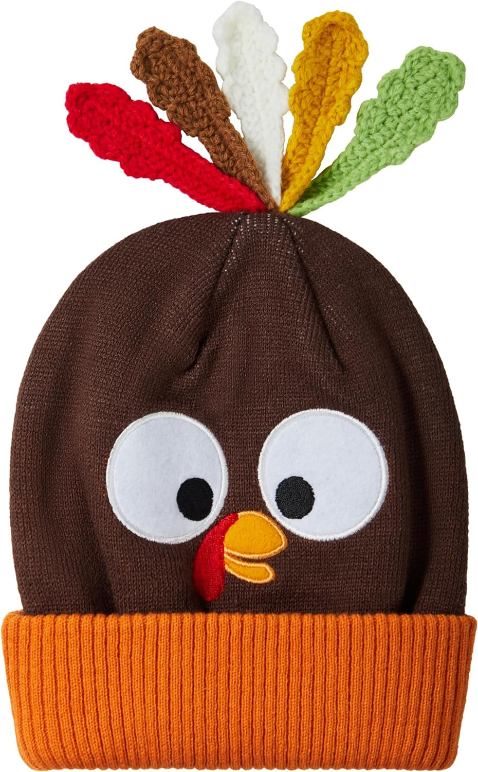 Giggling Getup Thanksgiving Turkey Beanie Hat, Crochet Cute Turkey Beanie Cap for Women and Man Thanksgiving Party Cosplay Thanksgiving Costume Dress up Party Multicolor