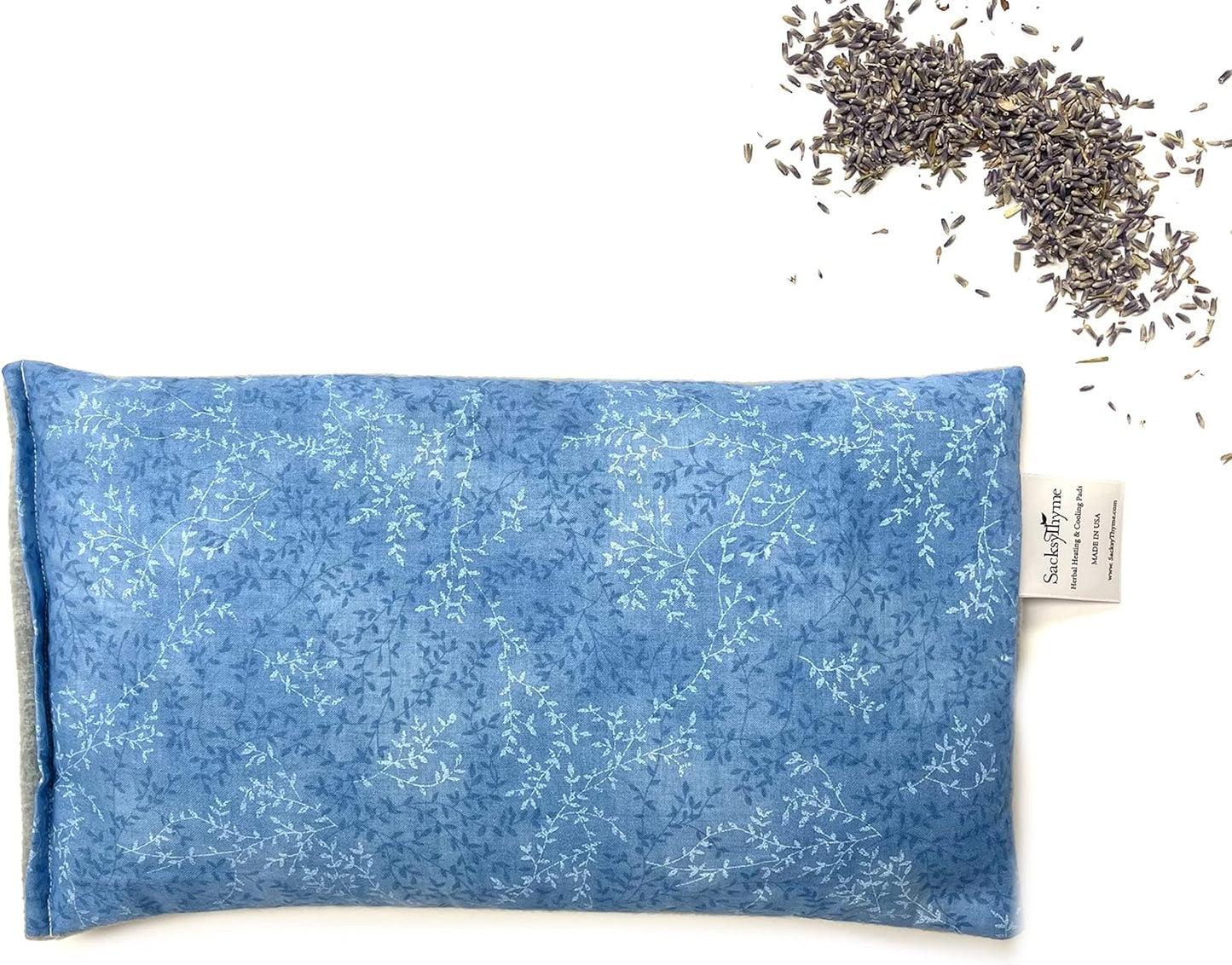 SacksyThyme Microwave Heating Pad for Back, Neck, Menstrual Cramps, Shoulders, Leg Pain Relief - Hot Moist Microwavable Therapy Pack - Flaxseed Hot & Cold Pad Made in USA (Size: 12 x 7) Lavender