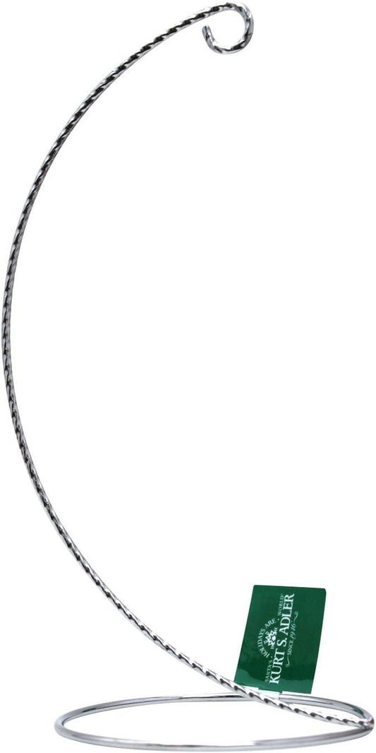Twisted Silver Metal Ornament Stand