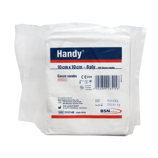 BSN Medical Handy (STERILE) Gauze Swabs 10 x 10cm pack 100