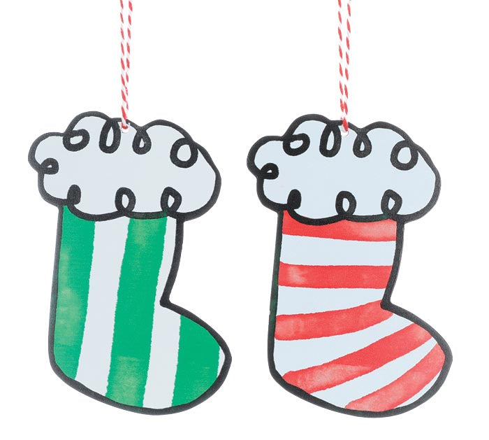 Stripe Stocking Ornament