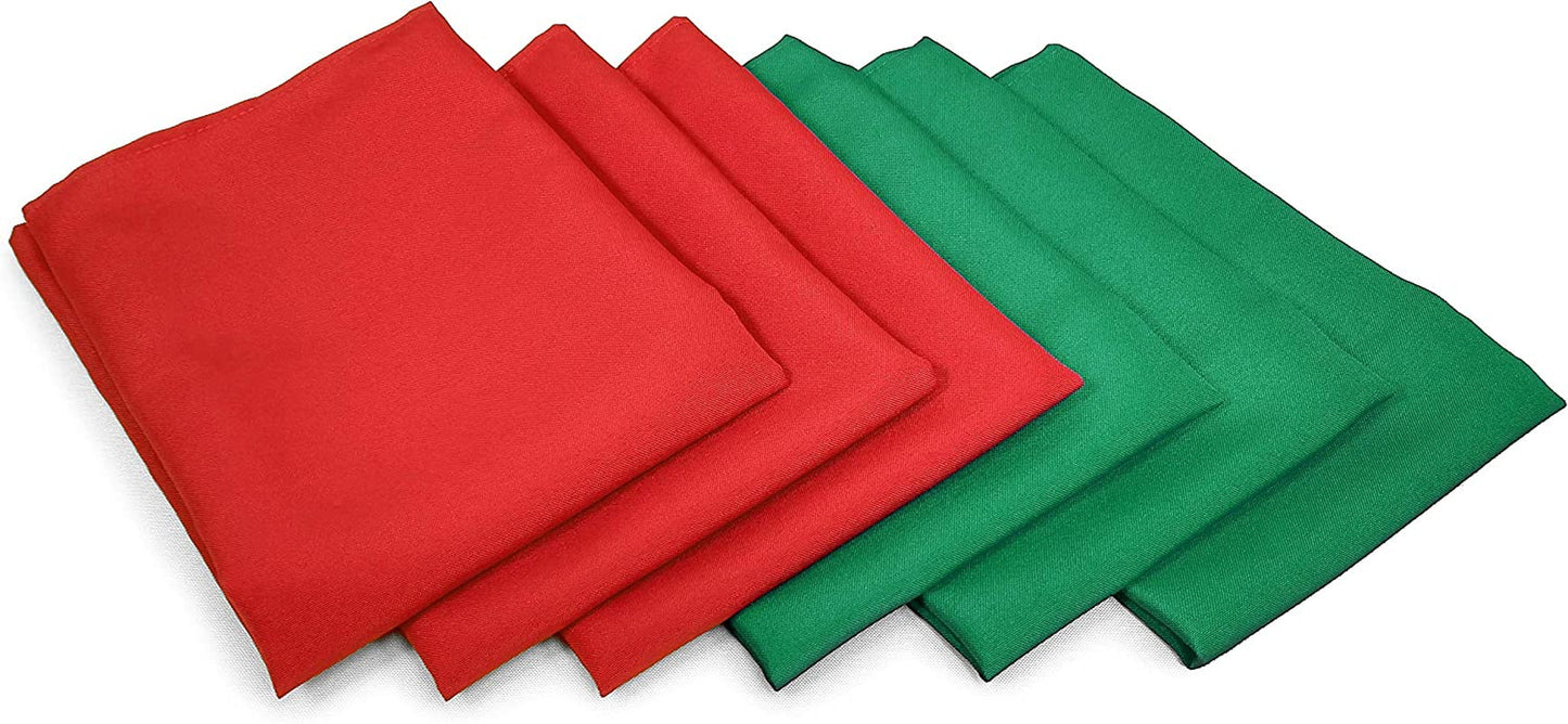 Tablelinensforless Thanksgiving/Fall Cloth Napkin Sets (12 Pack, Gold/Burnt Orange/Red) Home & Garden > Decor > Seasonal & Holiday Decorations TableLinensforLess Christmas Red/Green 6