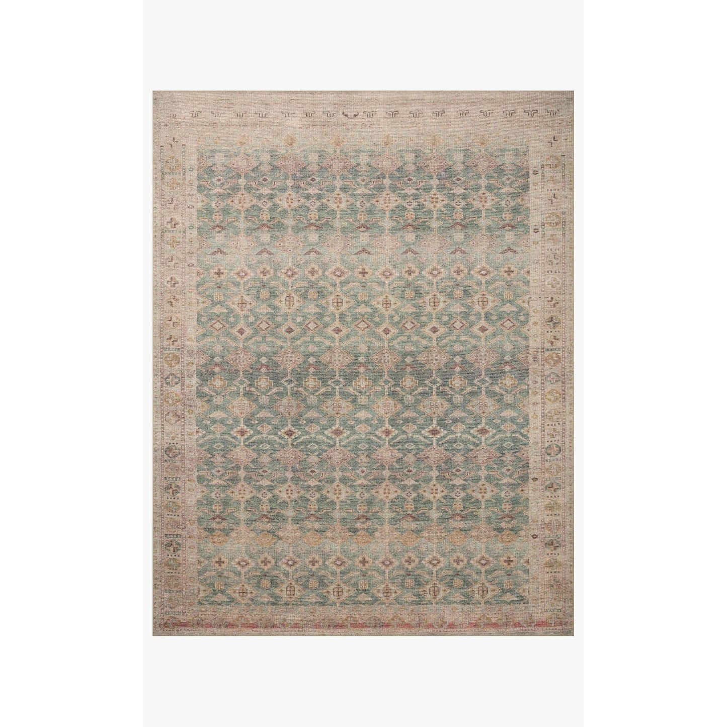 Aubrey Aqua / Sand Rug | Angela Rose x Loloi