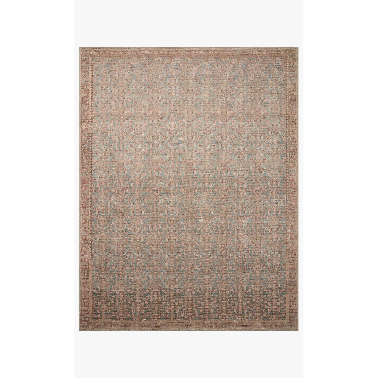 Aubrey Blue / Terracotta Rug | Angela Rose x Loloi