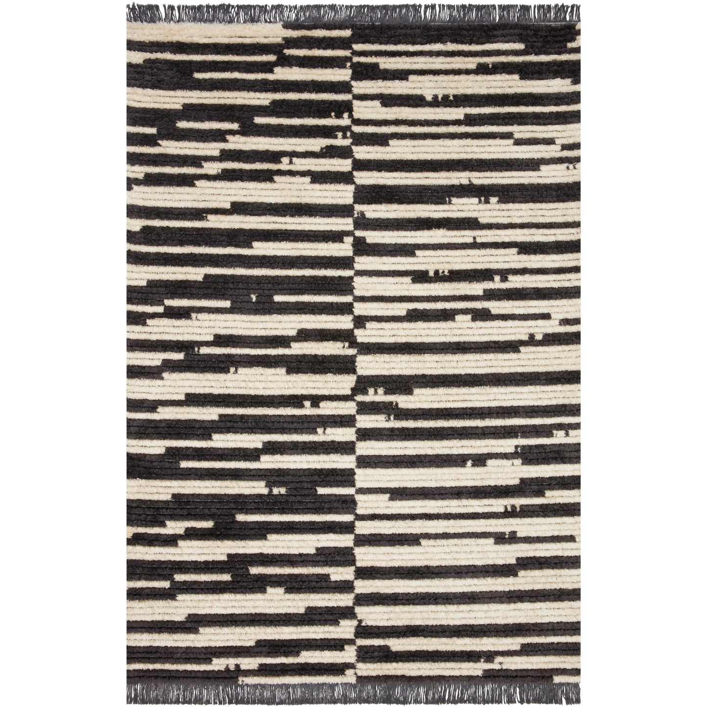 Alice Cream / Charcoal III Rug | Chris Loves Julia x Loloi